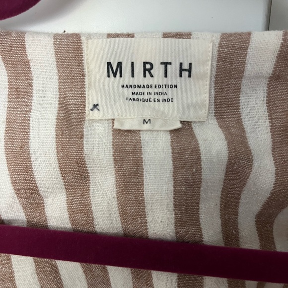 Mirth handmade  Khadi  wrap top taupe stripe - Picture 6 of 6